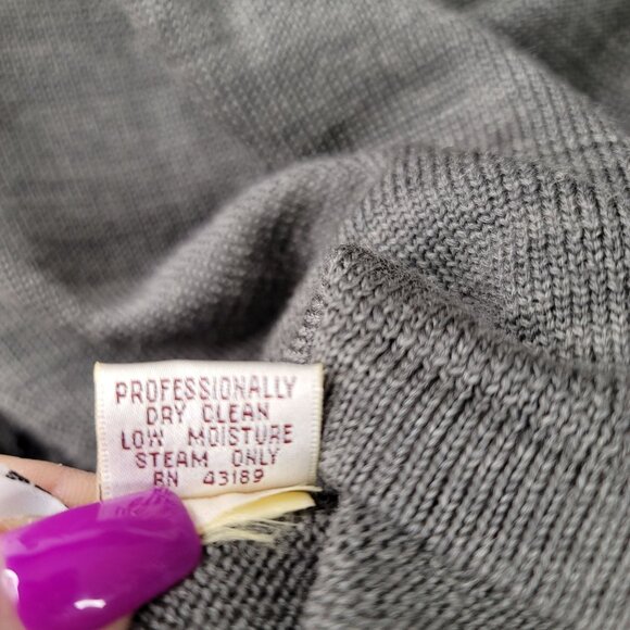 Vintage 95 Susan Bristol Gray Knit Vest Small Beaded Embroidered Deadstock New - Picture 8 of 10